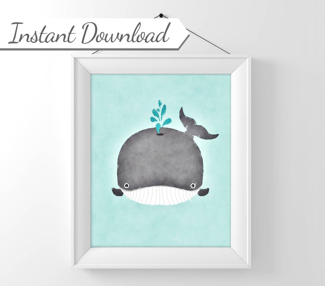 Whale Printable / Whale Download / Whale Print Download / Whale Art ...