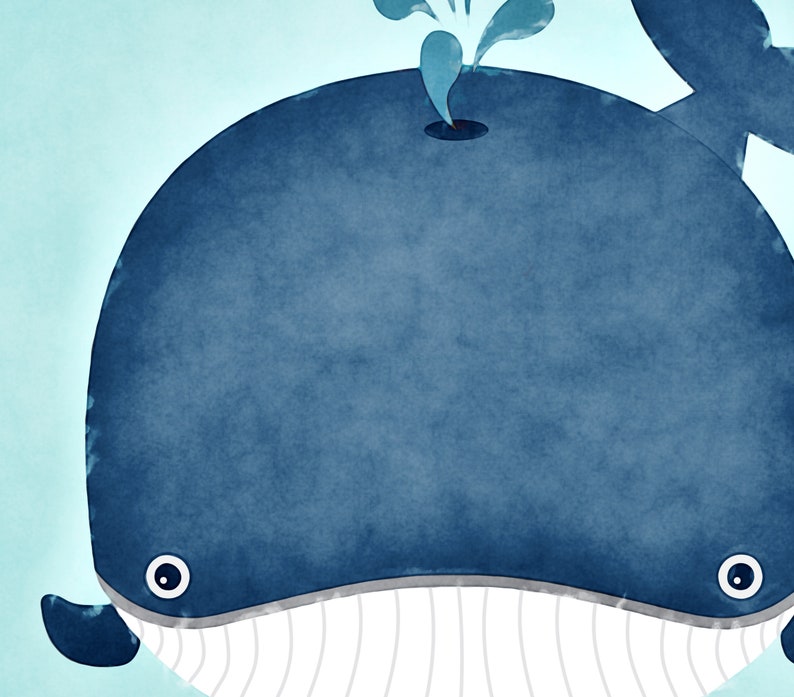 Whale Nursery / Whale Nursery Decor / Whale Print / Whale Etsy