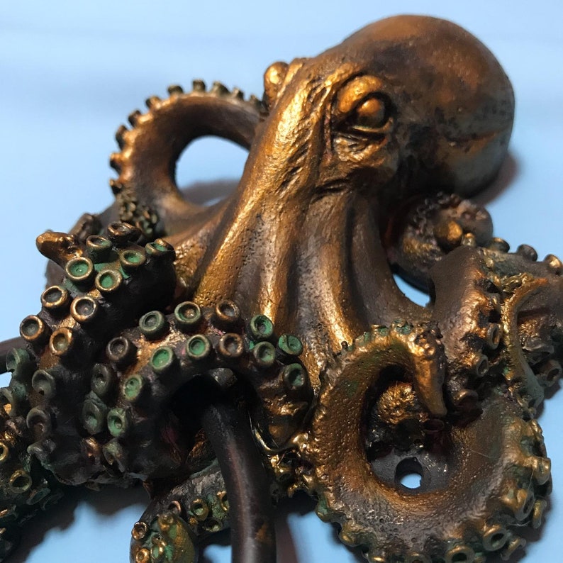 Octopus Door Knocker Kraken Decorative Resin Figurine Cthulhu Etsy