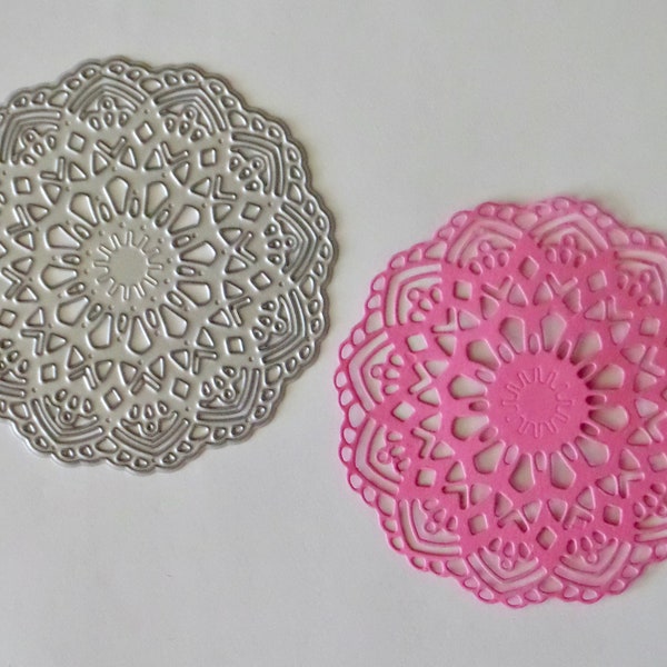 Doily, Coaster, Spirograph image, Flower Metal Cutting Die, Emboss Die, Die, Scrapbooking Die, Metal Die Cutter