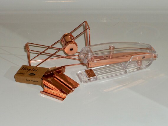 Rose Gold Desk Accessories Stapler Tape Dispenser And Rose Gold Desk Accessories Stapler Tape