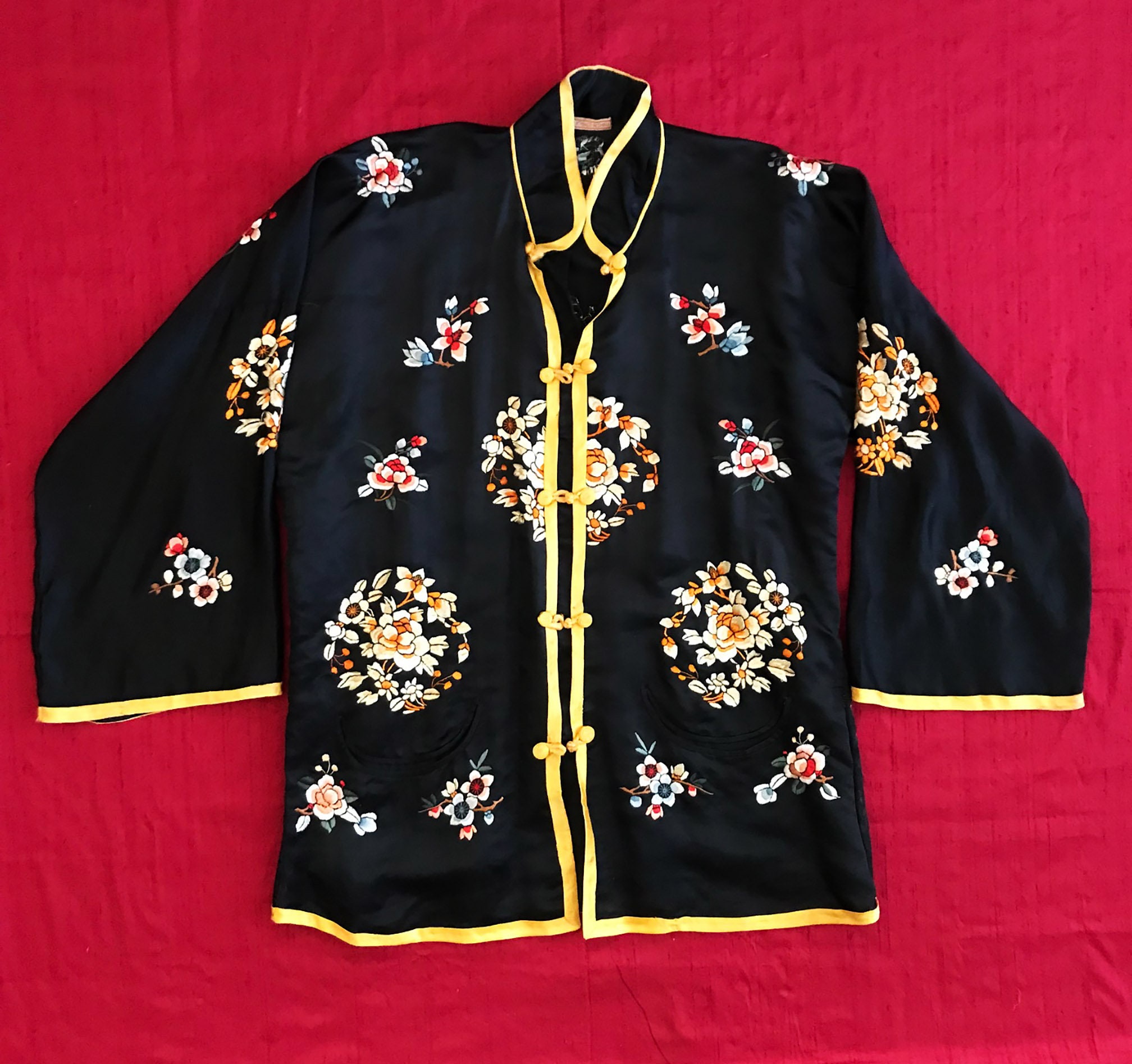 vintage embloiderd china jacket 美品 Vintage Chinese Silk With Embroidery Jacket - Etsy