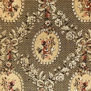 Antique French brocade textile, seat cover from 1880s or prior, silk jacquard brocade, antique floral, belle epoch