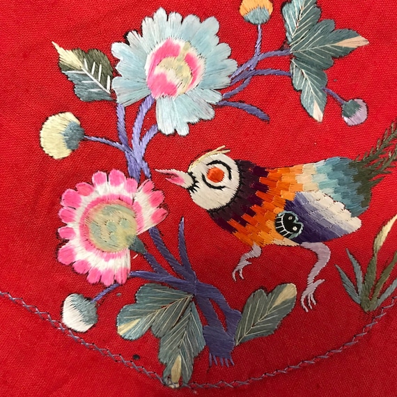 Chinese Baby Bib, Vintage Chinese Embroidery, Chinese Dudou 