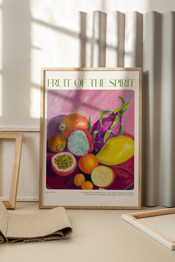 Modern Christian Art / Fruit of the Spirit / Bible Wall Art / Digital Download