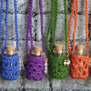 Gehäkelte Glasflasche Tasche Geldbörse für bjd Puppe minifee unoa msd universal Größe häkeln