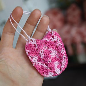 Gehäkelte Tragetasche für bjd pink mix Puppe universal Größe minifee unoa msd