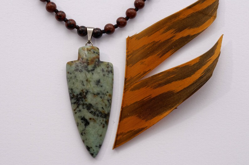 Father/'s Day Gift Unique Bow Hunter Necklace with Arrow Head Pendant