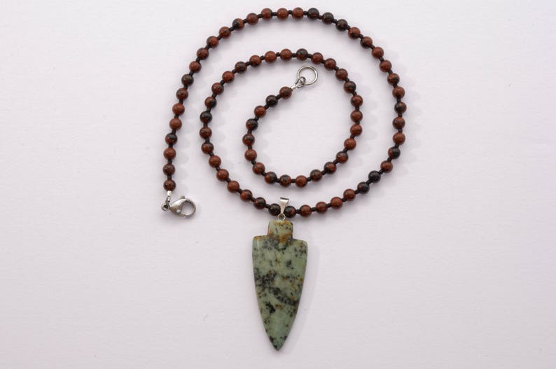Father/'s Day Gift Unique Bow Hunter Necklace with Arrow Head Pendant