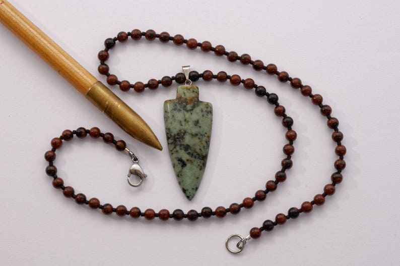 Father/'s Day Gift Unique Bow Hunter Necklace with Arrow Head Pendant