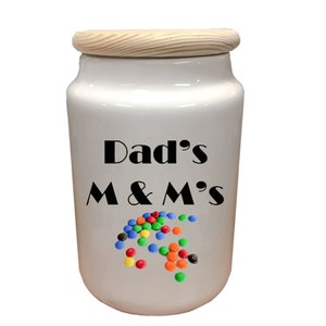 Ceramic Jar-Container Personalized for 'Candy' Dog Treats 'M&M's image 6