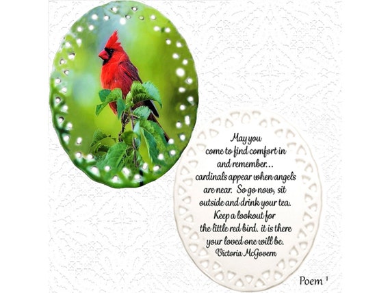 Memorial Ornaments Cardinal Blue Jay Goldfinch Dove Your Design Be the first to ask a question about cardinals appear when angels are near.