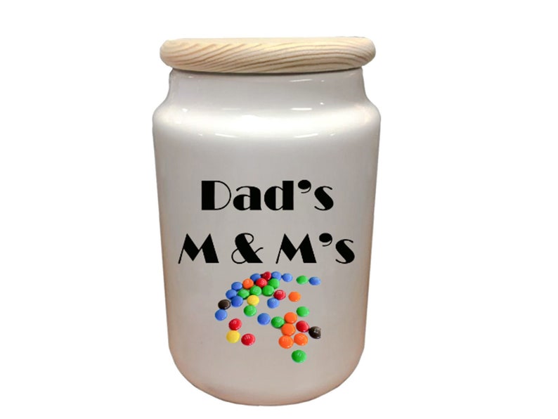 Ceramic Jar-Container Personalized for 'Candy' Dog Treats 'M&M's image 6