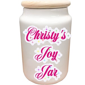 Ceramic Jar-Container Personalized for 'Candy' Dog Treats 'M&M's image 5