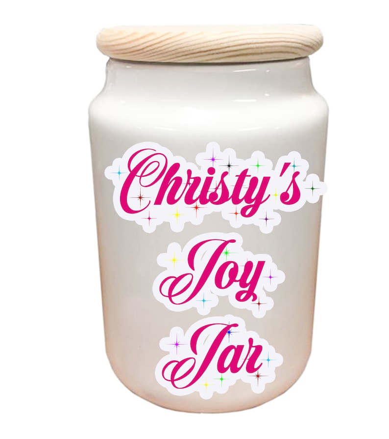 Ceramic Jar-Container Personalized for 'Candy' Dog Treats 'M&M's image 5