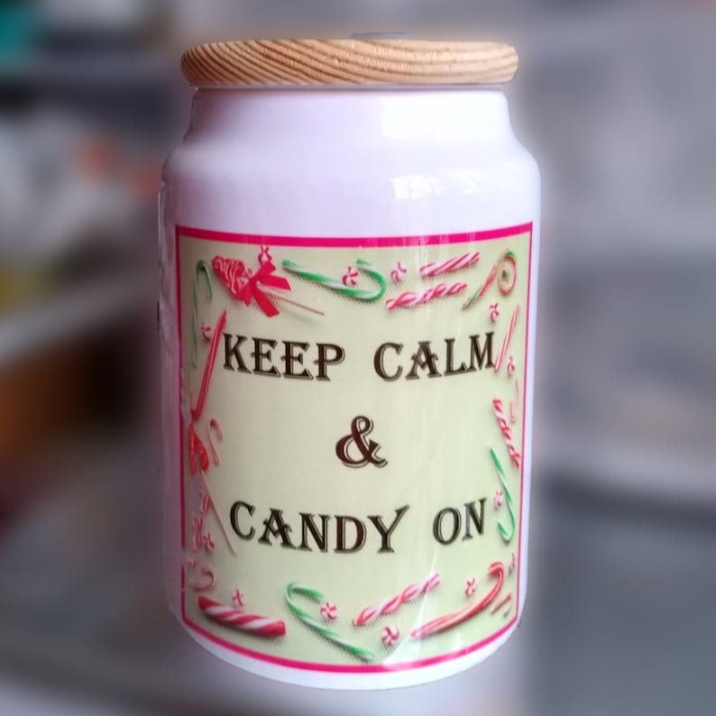 Ceramic Jar-Container Personalized for 'Candy' Dog Treats 'M&M's image 9