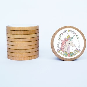 Unicorn Magnet Set / Set of 10 / 2 3/8 x 1/4 Inches / Refrigerator Magnets / Montessori  /  Teacher Gift / Children / Unicorn Gifts