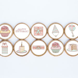 Birthday Magnet Set / Set of 10 / 2 3/8 x 1/4 Inches / Refrigerator Magnets / Montessori  /  Birthday Gift / Christmas Gifts