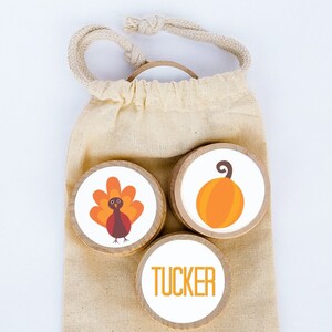 Personalized Thanksgiving Wood Matching Game / Personalized Gifts / Memory Games / Montessori Games / Stocking Stuffers / Holiday Games