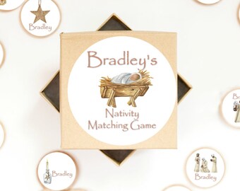 Personalized Nativity Christmas Matching Game|Gift|Child Present|Birthday Gift|Birthday Gift For Children|Child  Gift|Kid|Travel Games