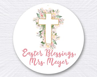 Personalized Easter Stickers Or Labels / Religious Easter Stickers/ Easter Favor Labels/Labels /Party Favors /Custom Stickers/Stickers/ Tags