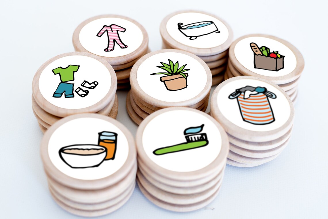 Round Chore / 11/2 x 1/8/ Wood / Etsy