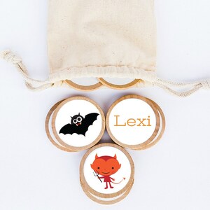 Personalized Halloween Wood Memory Game / Personalized Gifts / Memory Games / Matching Game / Montessori Games / Memory Game/ Travel
