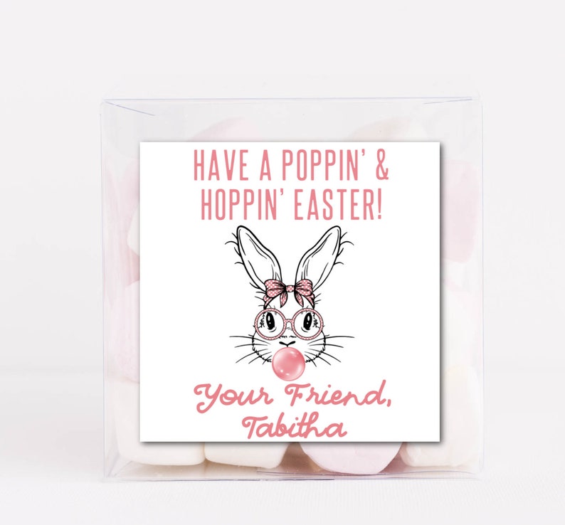 Personalized Easter Stickers Or Labels / Easter Bunny Stickers/ Easter Favor Labels/Labels /Party Favors /Custom Stickers/Stickers/ Tags image 7