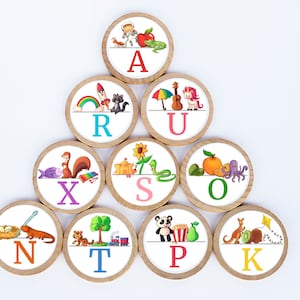 Aimants alphabet/ Aimants pour réfrigérateur/ Aimants éducatifs/ Cadeaux pour enfants/ Cadeaux pour enseignants/ Aimant animal/Apprentissage de l'alphabet
