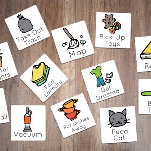 Instant Download/ Chore Card Printables/ Chore Cards/ Routine Cards / Toddler Chores/ PDF/ Chore Charts/ Daily Routine Cards
