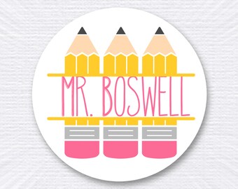 Personalized Teacher Book Stickers/ Labels/ This Book Belongs To Stickers/ From The Library Of/ Classroom Stickers /Custom Stickers