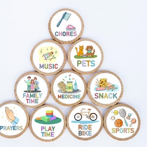 You Pick! Round Chore Magnets / 1.5 Inches / Wood Magnets / Chore Charts / Chores / Magnets / Chore Magnets / Children / Chore Chart