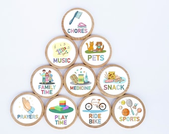 You Pick! Round Chore Magnets / 1.5 Inches / Wood Magnets / Chore Charts / Chores / Magnets / Chore Magnets / Children / Chore Chart