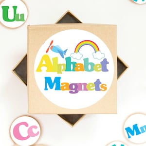 Aimants alphabet majuscules et minuscules / Aimants de réfrigérateur / Aimants éducatifs / Cadeaux pour enfants / Cadeaux d’enseignant / Aimant animal