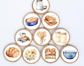 Juego de imanes para pan de masa madre: decoración de cocina, regalos de repostería