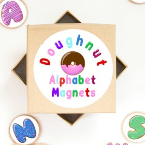 Aimants de l’alphabet du beignet / Aimants de réfrigérateur / Aimants éducatifs / Cadeaux pour enfants / Cadeaux d’enseignant / Alphabet / Lettres d’apprentissage