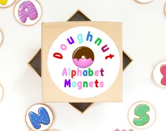 Doughnut Alphabet Magnets/ Refrigerator Magnets/ Educational Magnets/ Gifts For Children/ Teacher Gifts/ Alphabet/ Learning Letters