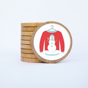 Ugly Sweater Magnet Set / Set of 10 / 2 3/8 x 1/4 Inches / Refrigerator Magnets / Montessori  / Holiday Magnet /  Teacher Gifts / Children