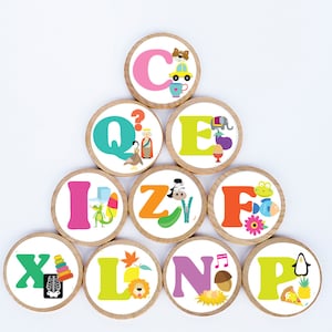 Aimants Alphabet / Aimants de réfrigérateur / Aimants éducatifs / Cadeaux pour enfants / Cadeaux d’enseignant / Aimant animal