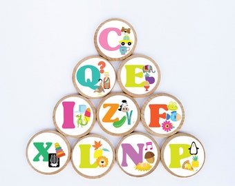 Alphabet Magnets/ Refrigerator Magnets/ Educational Magnets/ Gifts For Children/ Teacher Gifts/ Animal Magnet