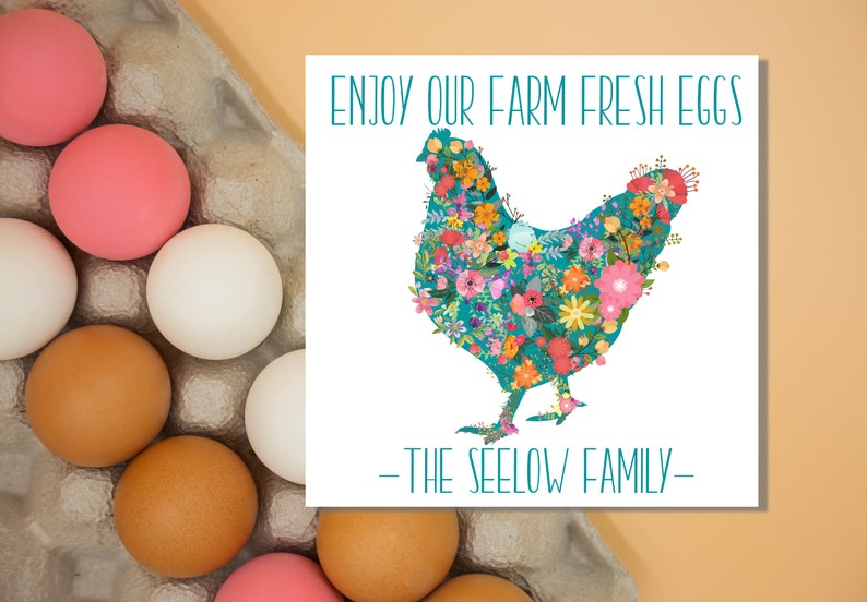 Personalized Chicken Egg Stickers/ Carton Labels/ Farm Egg Labels/ Chickens/ Hens/ Personalized Stickers/ Egg Crate Labels/ Farm Fresh Eggs image 8
