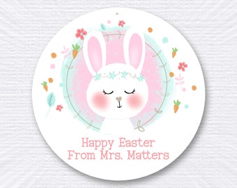 Personalized Easter Stickers Or Labels / Easter Bunny Stickers/ Easter Favor Labels/Labels /Party Favors /Custom Stickers/Stickers/ Tags