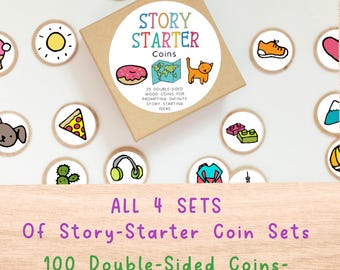 Story Starter Coin Box Set: Storytelling Game, 200 Images