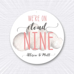 Personalized Cloud Nine Stickers/ Birthday Favor Labels /Labels/ Party Favors/ Birthday/ Custom Stickers / Envelope Stickers/ Thank You Tags