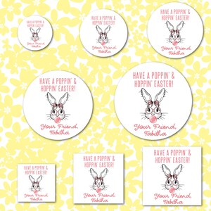 Personalized Easter Stickers Or Labels / Easter Bunny Stickers/ Easter Favor Labels/Labels /Party Favors /Custom Stickers/Stickers/ Tags image 3