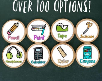 School Supply Magnets: Custom Classroom Visual Aids