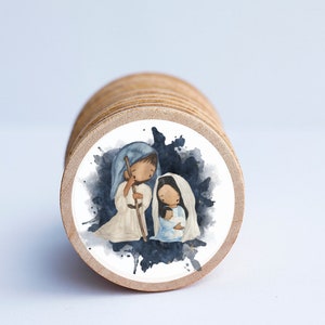 Christmas Nativity Magnet Set / Set of 10 / 2 3/8 x 1/4 Inches / Refrigerator Magnets / Montessori  / Holiday Magnet /  Teacher Gifts
