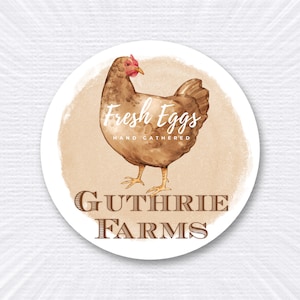 Personalized Chicken Egg Stickers/ Carton Labels/ Farm Egg Labels/ Chickens/ Hens/ Personalized Stickers/ Egg Crate Labels/ Farm Fresh Eggs