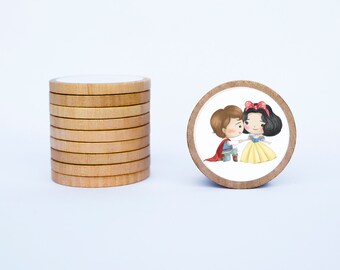 Valentine's Day Wooden Magnet Set: Princess & Prince Gifts
