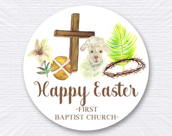 Personalized Easter Stickers Or Labels / Religious Easter Stickers/ Easter Favor Labels/Labels /Party Favors /Custom Stickers/Stickers/ Tags